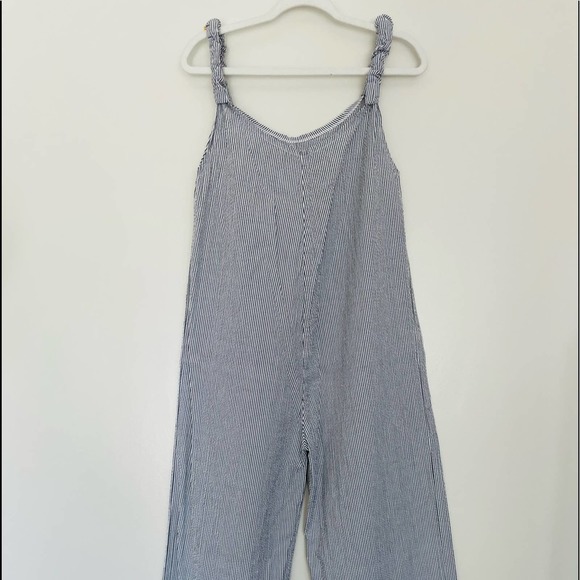 - New! Beachwood Baby brand jumpsuit. White and Blue Stripes. Size XS - Picture 12 of 14
